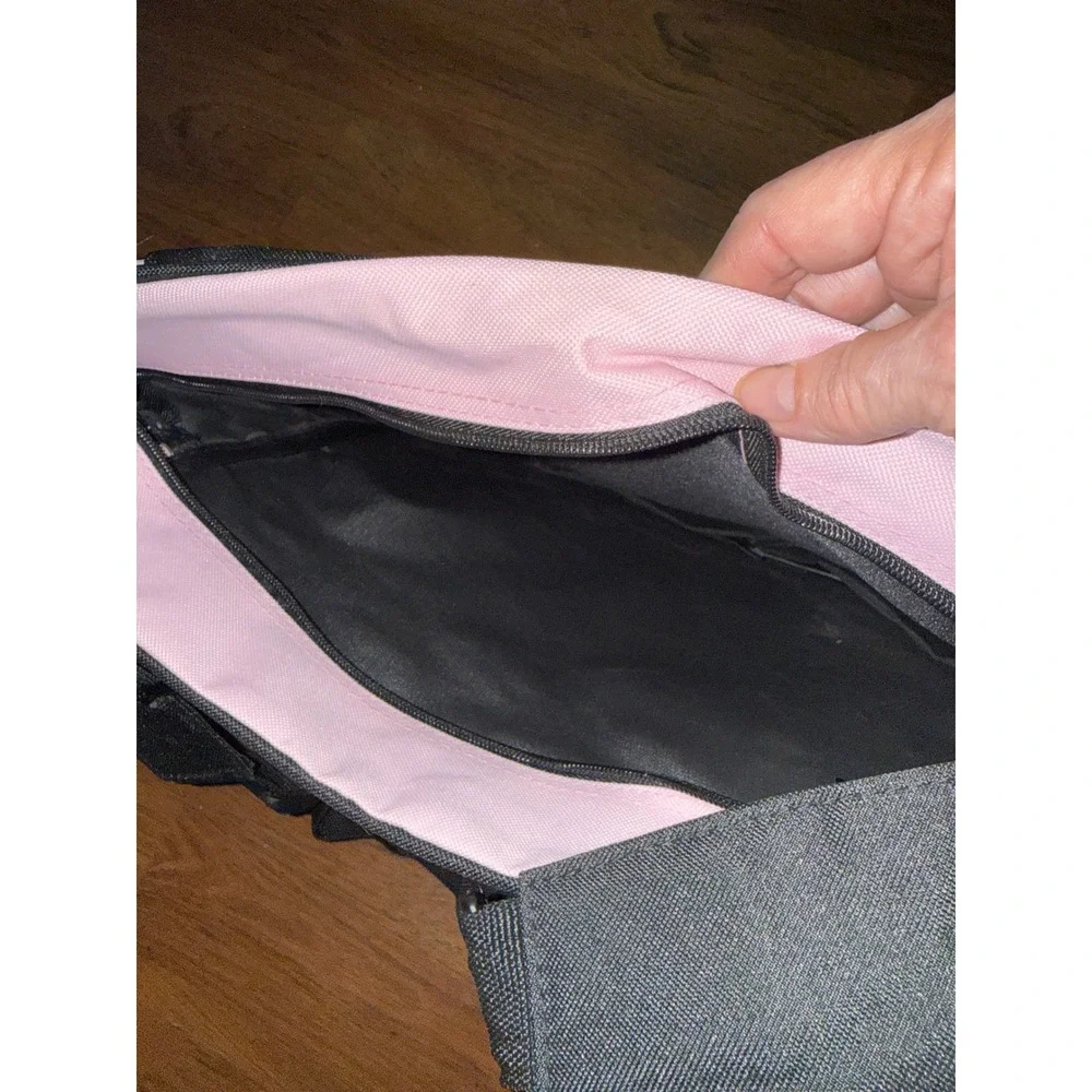 Mary Kay Messenger Bag Black Pink Canvas Consultant Crossbody Laptop Travel Bag